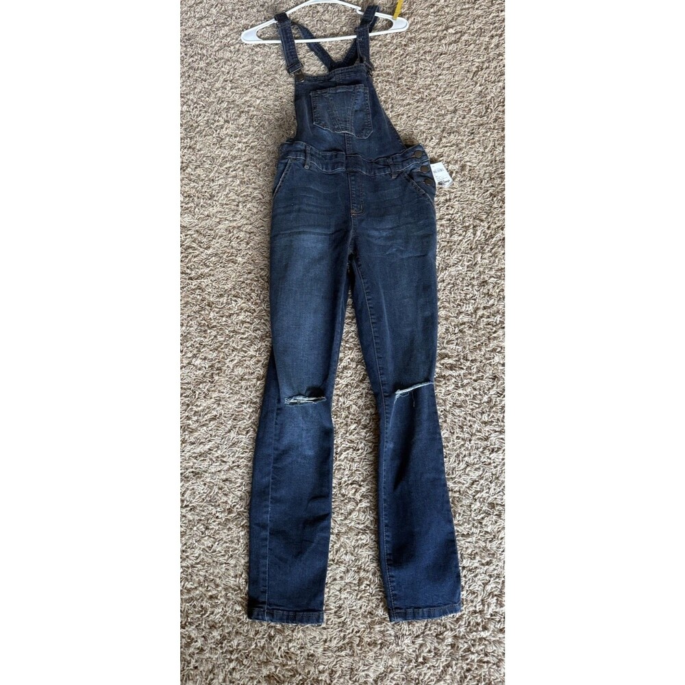 Charlotte Russe Size 4 Denim Jean Overalls Y2K Skater Hip